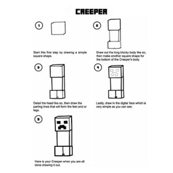 How to Draw for Minecrafters & Amazing Minecraft Activity Book Volume 2 - Picture 5 of 11